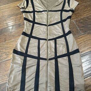 Nikibiki Black and Tan Mini Dress